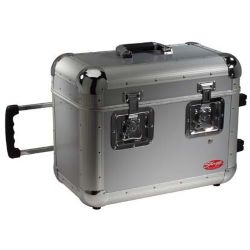 STAGG 40-lp dj trolley case-silver